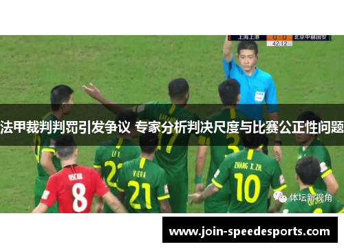 法甲裁判判罚引发争议 专家分析判决尺度与比赛公正性问题 法甲裁判判罚引发争议 专家分析判决尺度与比赛公正性问题